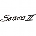 Piper Seneca II Aircraft Decal,Sticker 3''high x 13''wide!